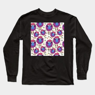 Kooky Sheep Pattern Long Sleeve T-Shirt